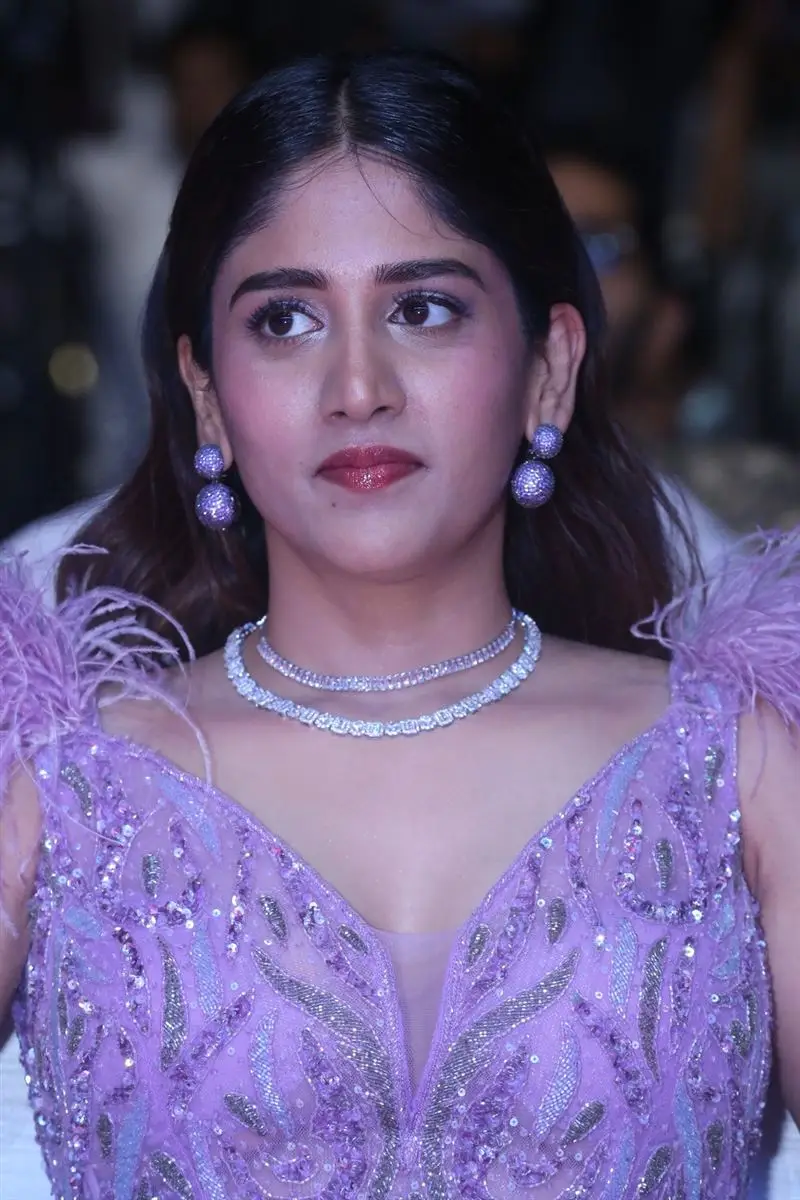 Telugu Girl Chandini Chowdary In Violet Gown